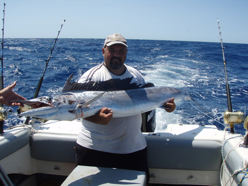 ANGLER: Arman Cokun  SPECIES: Spearfish WEIGHT: 26.5 Kg LURE: J.B. Little Dingo (sauri)