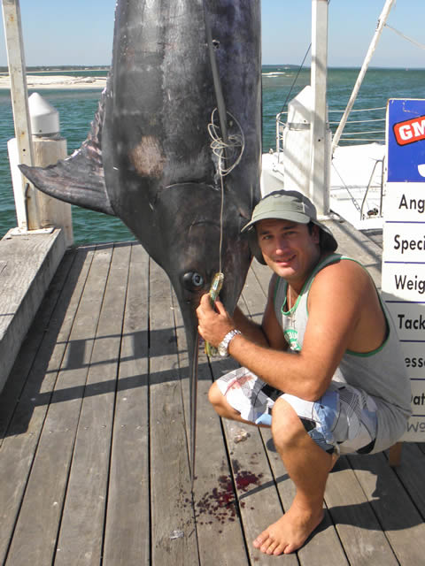 ANGLER: John Klapsis  SPECIES: Blue Marlin  WEIGHT: 135.8 Kg LURE: JB Lures, Dingo