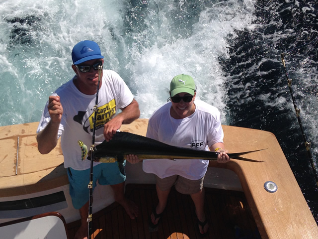 ANGLER: Nanette Torano SPECIES: Mahi Mahi.  WEIGHT: 15lbs. LURE: JB Lures, Lumo Little Dingo.