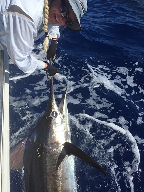 ANGLER: Jo-Ann Riley SPECIES: Blue Marlin
WEIGHT: Est. 100kgs LURE: JB Lures, 13" Chook.