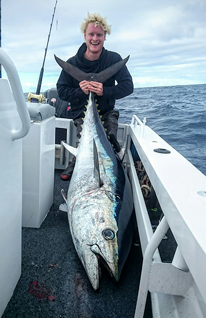 ANGLER: Jack Wilson SPECIES: Southern Bluefin Tuna
WEIGHT: 100.5kgs LURE: 8" JB Lures 10" Dingo.