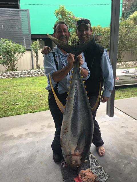 ANGLER: Glenn Byrne  SPECIES: Yellowfin Tuna  WEIGHT: 61kg LURE: JB Dingo.