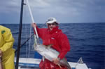 Dave Venn and a 13 Kg Yellowfin on a 12 inch 