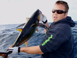 ANGLER: Damien Richards SPECIES: Yellowfin Tuna WEIGHT: Est. 10 Kg TACKLE: 24 Kg LURE: Evil Chopper