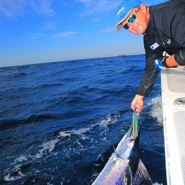 ANGLER: Alistair McGlashan SPECIES: Short Billed Spearfish  WEIGHT: Est. 20kg LURE: JB Lures 8" Little Dingo.